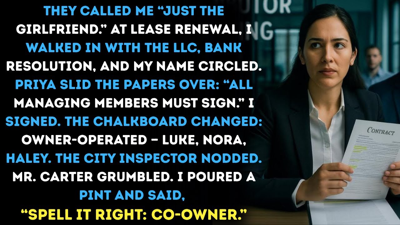 They Called Me “Just the Girlfriend”—I Showed Up as Co Owner
