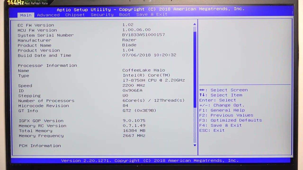 Cara Mengatur Status Numlock Saat Booting di RAZER BLADE 15