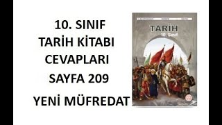 10.  Sınıf Tarih Ders Kitabı Cevapları Sayfa 209 Meb Yayınları 2025-2026
