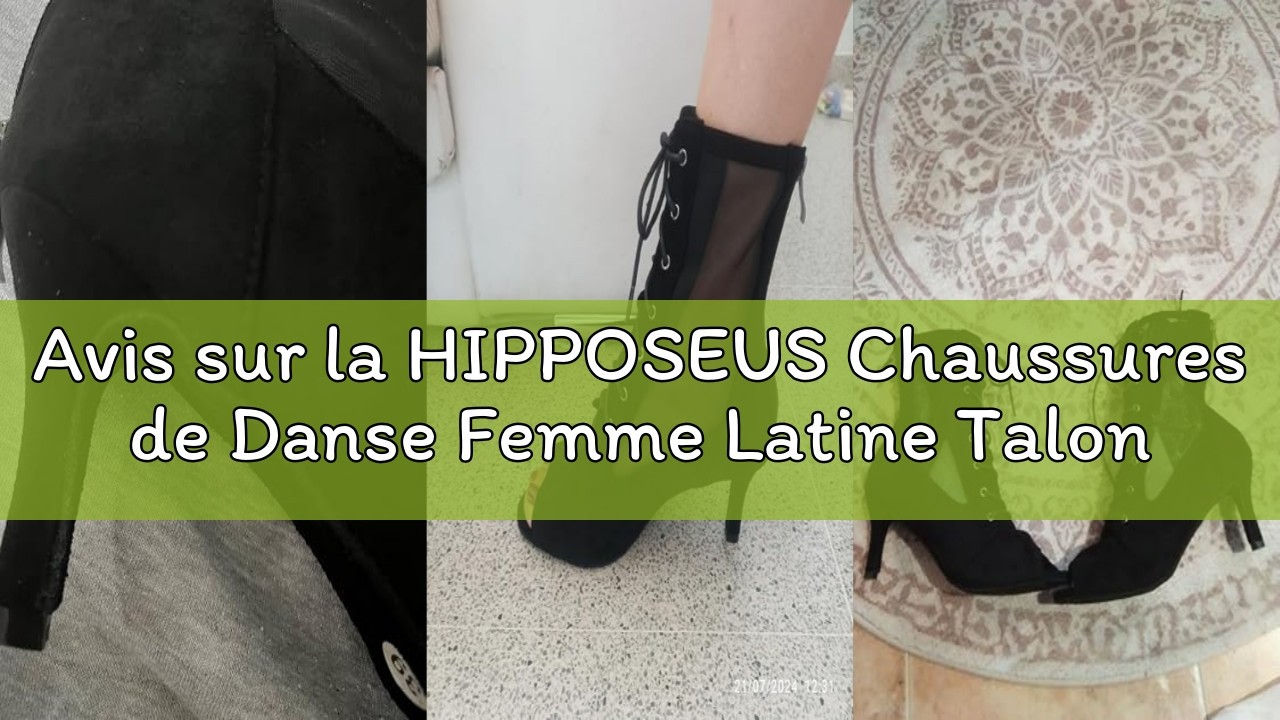 HIPPOSEUS Chaussures De Danse Latine Pour Filles – Talon Bas 3,5 Cm, Bout Ouvert, Paillettes Et Cuir, Modèle 305, Pour Salsa, Bal Et Compétition