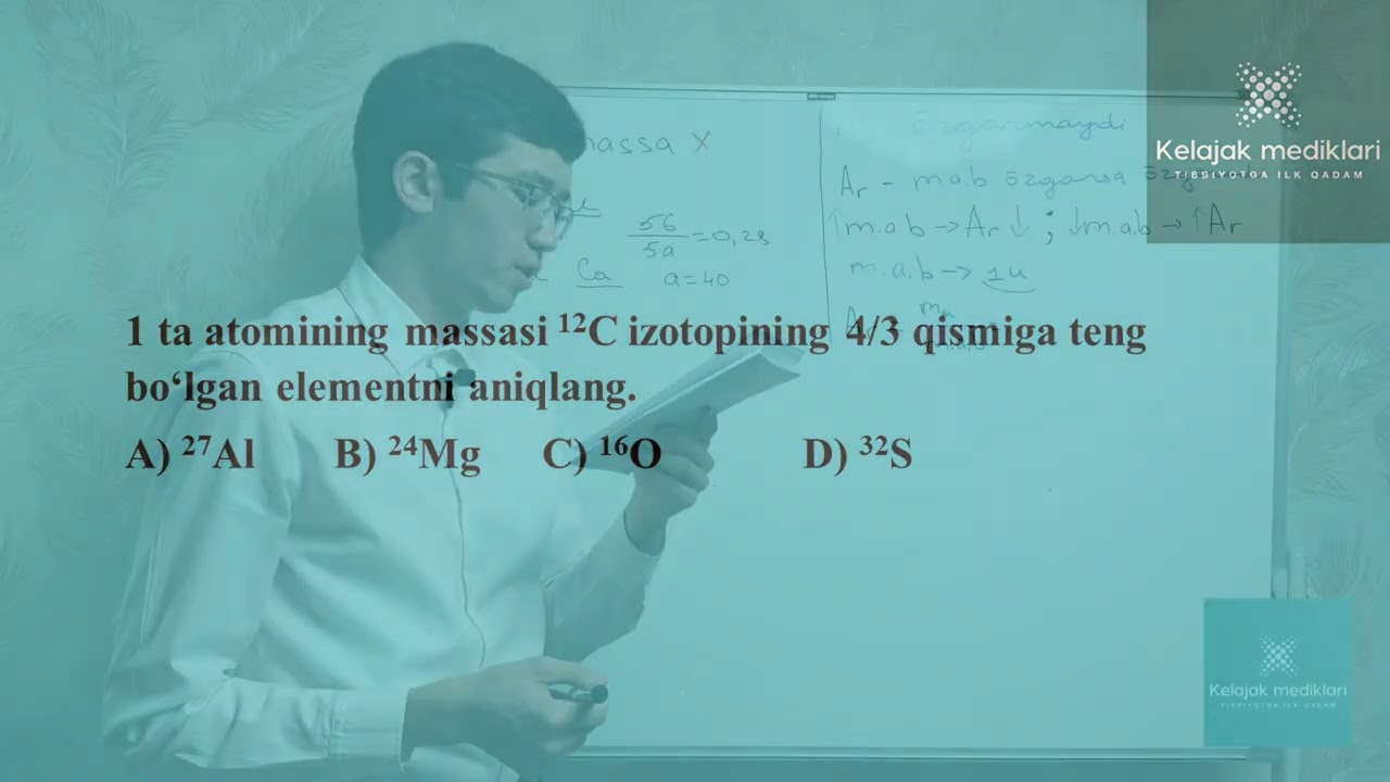 Absolut massa. Massa atom birligi. Nisbiy atom massa. Oson usullar