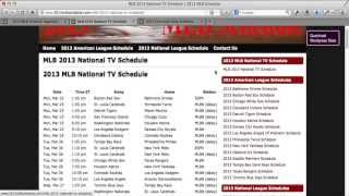 2013 mlb schedule -
