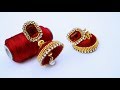 How To Make Beautiful Silk Thread Earrings | DIY | Silk Thread Jhumkhas | Paper Earrings Making