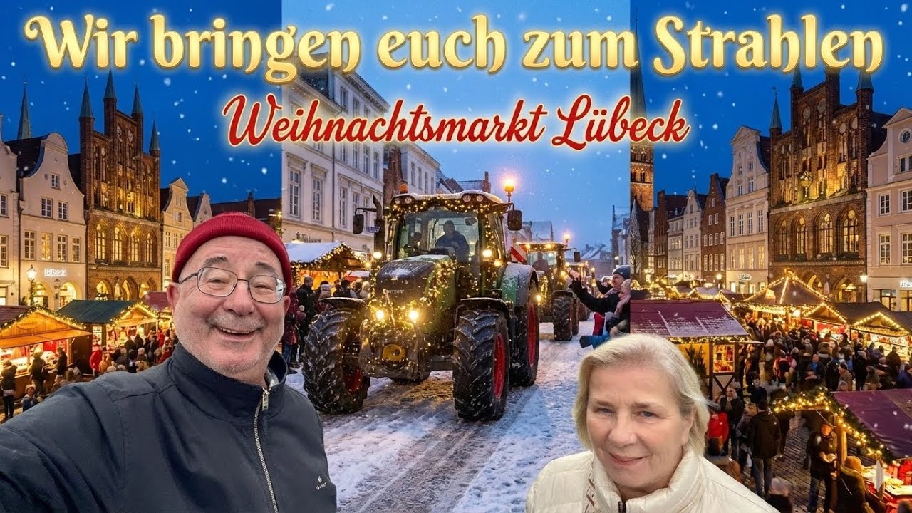 #347 Weihnachtsmarkt Lübeck, Traktor Korso 