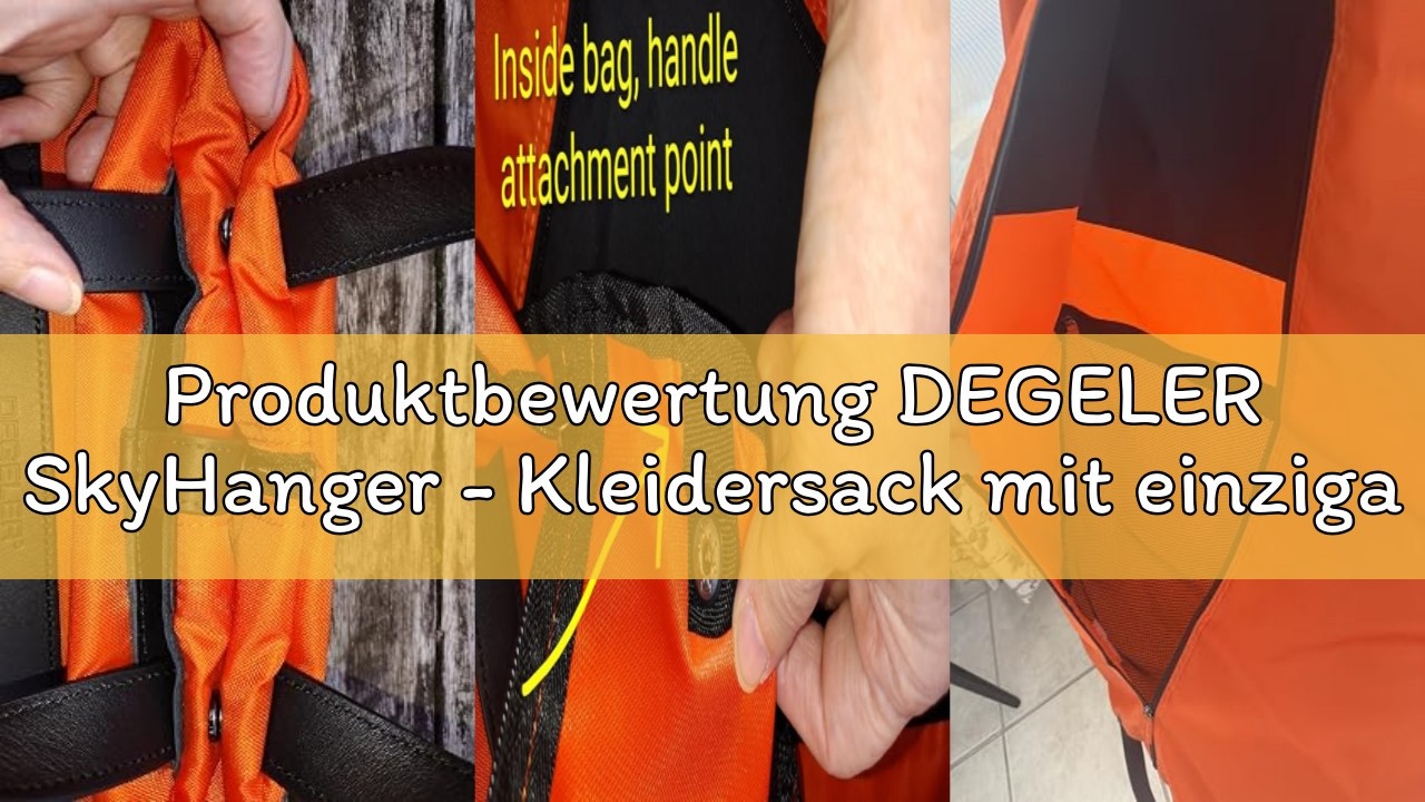 Produktbewertung DEGELER SkyHanger - Kleidersack mit einzigartigem Titan-Kleiderbügel für Damen & He