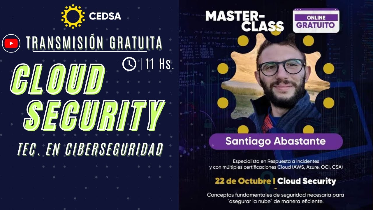 MASTER CLASS ONLINE GRATUITA | CLOUD SECURITY - YouTube