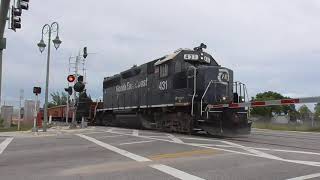 Amtrak Train 92 Plus FEC Work Train At Riviera Beach 11-4-21