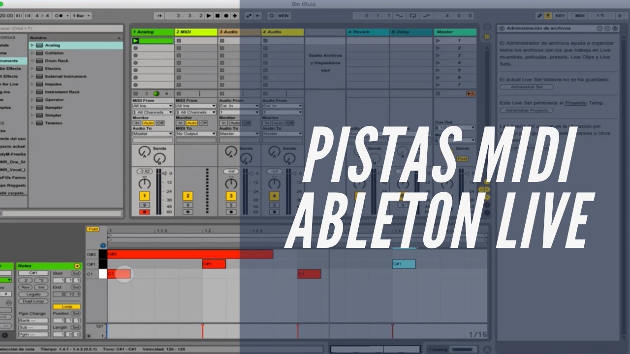 Cómo usar Ableton Live. Pistas MIDI - YouTube