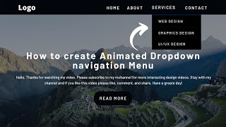 How to create Dropdown Menu using HTML CSS and JavaScript || Dropdown Navigation Bar Tutorial