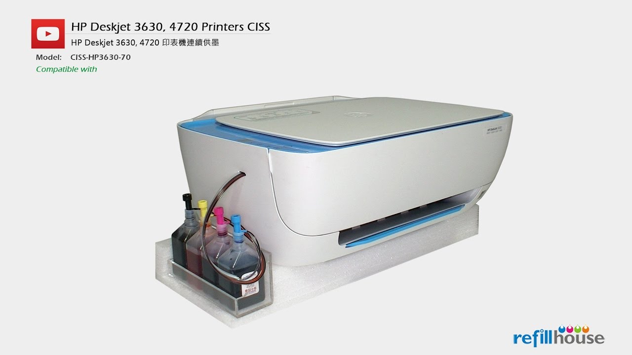 Update New HP Deskjet 2130, 2135, 3630, 3635, 4720 CISS - HP 63, 302, 123, 803; HP 664, 680, 652; HP 46;