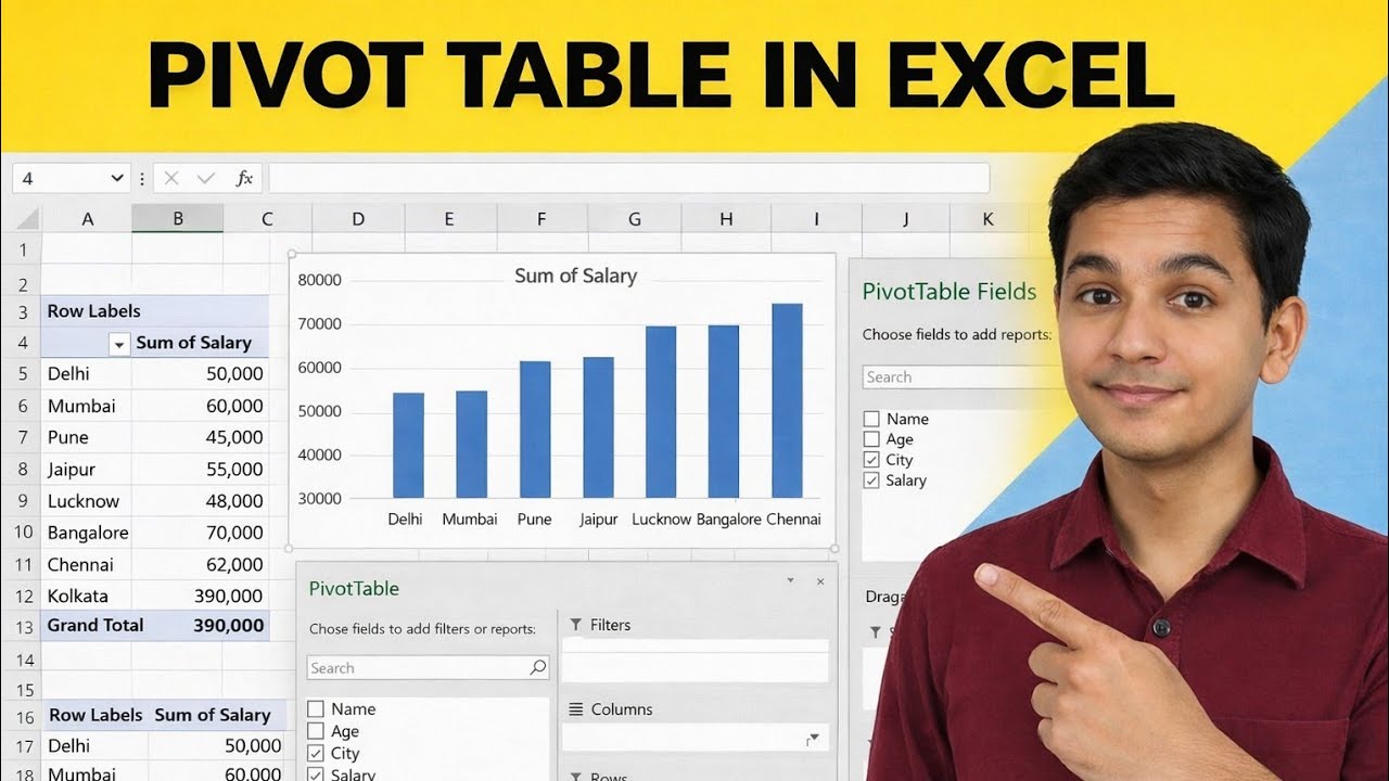 How To Create Pivot Table In Excel | - YouTube