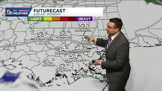 Cloudy and cooler start to the week