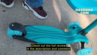 Review Gotrax KS3 Kids Kick Scooter, LED Lighted Wheels, Adjustable Height Handlebars and Removable