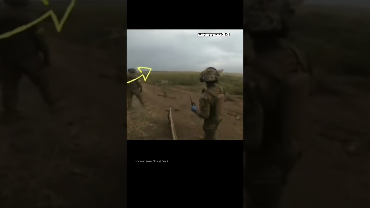 Russian Shell Flew Within Inches of Ukrainian Soldiers. Battlefield Action 