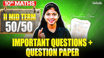 10th Maths 2nd Mid Term | Sureshot Important Questions | Question Paper 2025 | Shravanee Ma