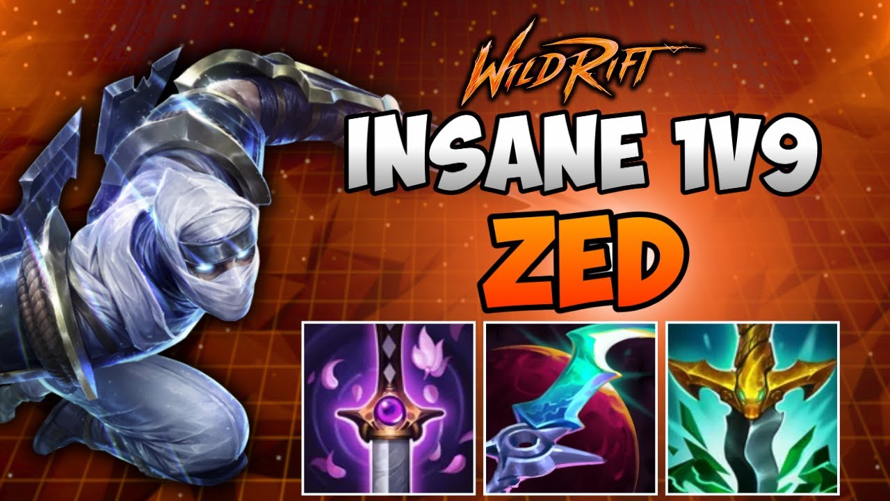 Wild Rift: INSANE 1V5 CARRY WITH ZED - YouTube
