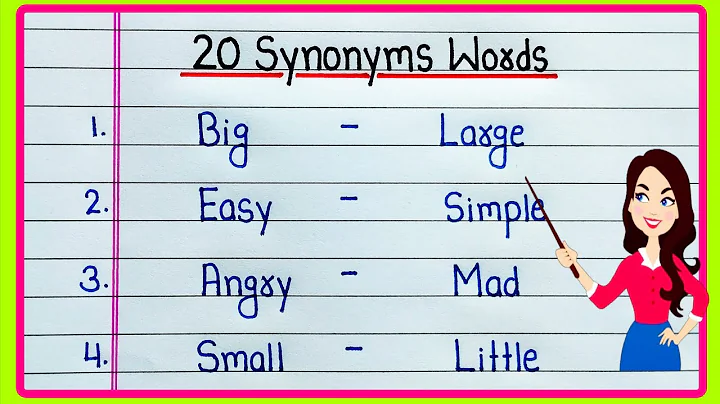 20 Synonyms words | 20 Synonyms words in English | Common synonyms words | Synonyms 20