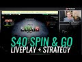 SPIN & GO STRATEGY AND LIVE PLAY at $40 stakes! Spin & Go Strategy Series