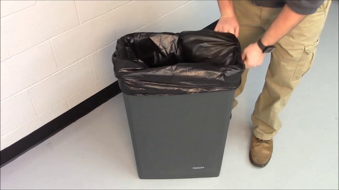 How to Add Garbage Bag to 24 Gallon Thin Trash Can Part No. RV24