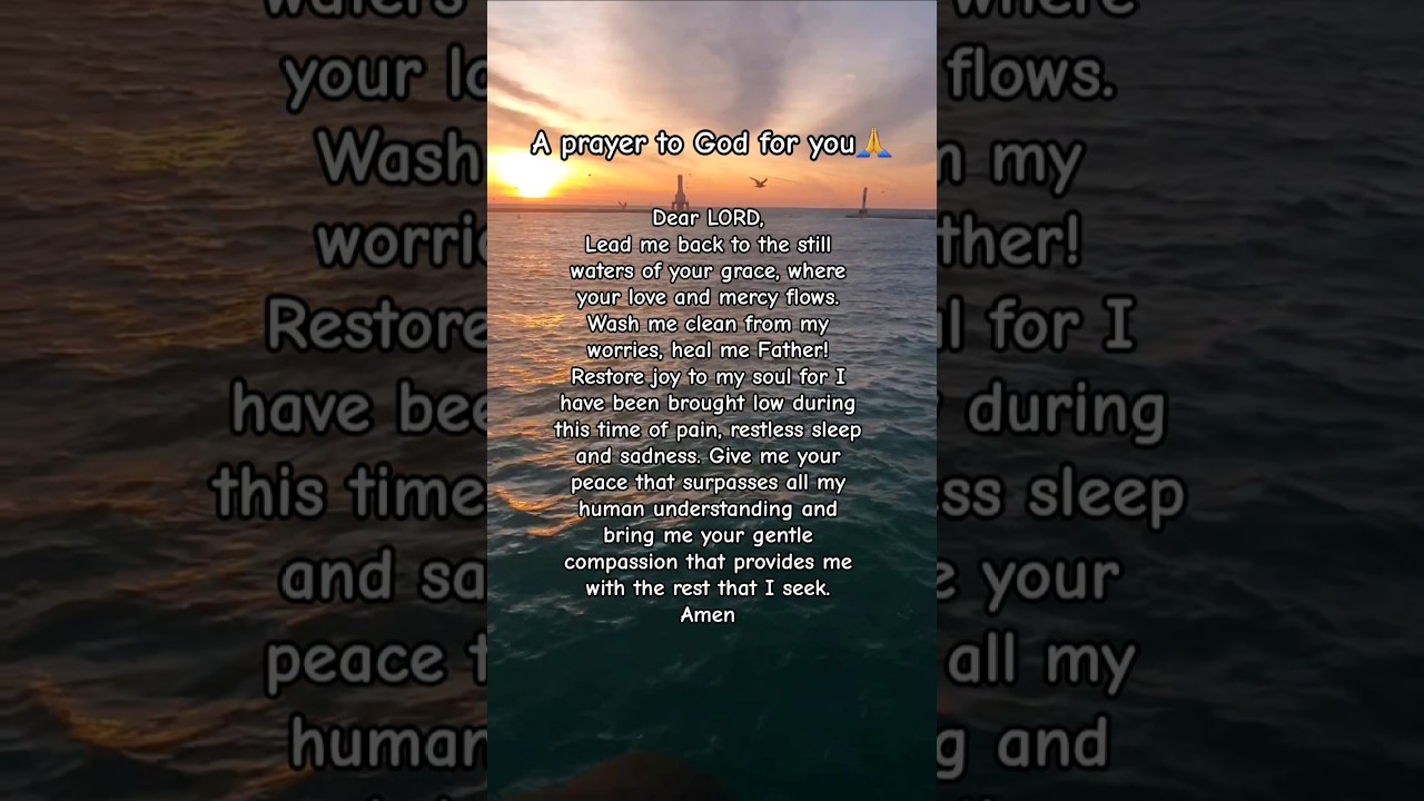 Dear LORD, Lead me back to the still waters of your grace!