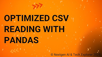 Optimized CSV Reading with Pandas