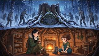 Surviving in a Cozy Bunker Hidden Under a Tree During a Zombie Apocalypse