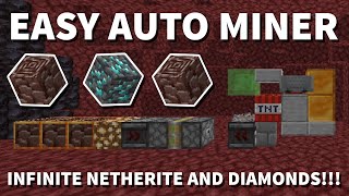 How to Make a Tunel Bore to Farm Diamonds & Netherite in Minecraft 1.20.6