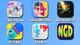 Take’m Down, Villain Hero Run, Ball Runner_3D, Bile Boy, Run Bro | New Games Daily screenshot 5