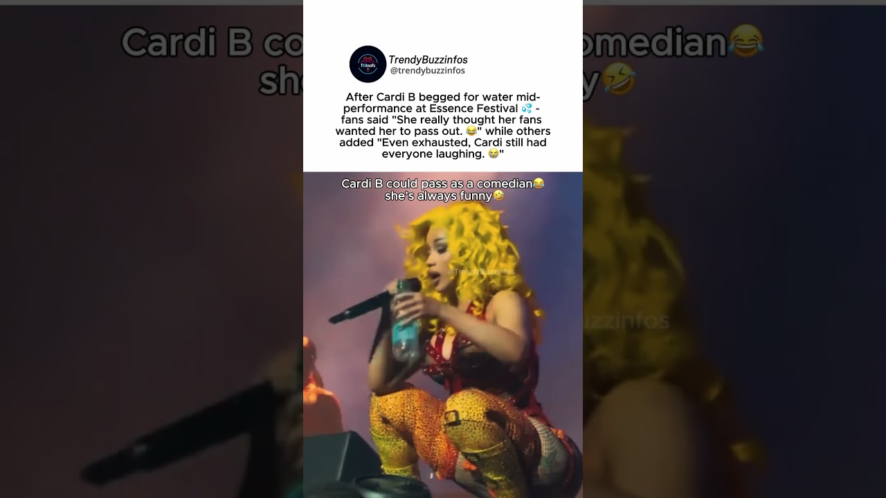 Cardi B’s mid-performance water plea gets everyone talking #cardib 