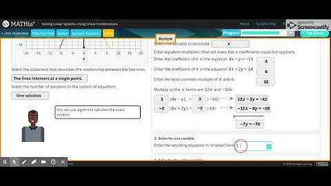 Carnegie Learning: MATHia - Solving Linear Systems Using Linear Combinations Workspace