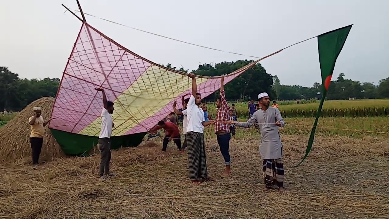 বাংলাদেশের সবচেয়ে বড় কয়রা বা ঝাপা ঘুড়ি লম্বা ৫৭ ফিট😇