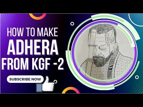 DRAWING OF ADHEERA | EASY AND STEP BY STEP | #ADHEERA |#kgf2