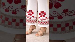 Cutwork Plazo Design Cutting &amp; Stitching 👖| Latest Floral Plazo Design Tutorial Step by Step #shorts