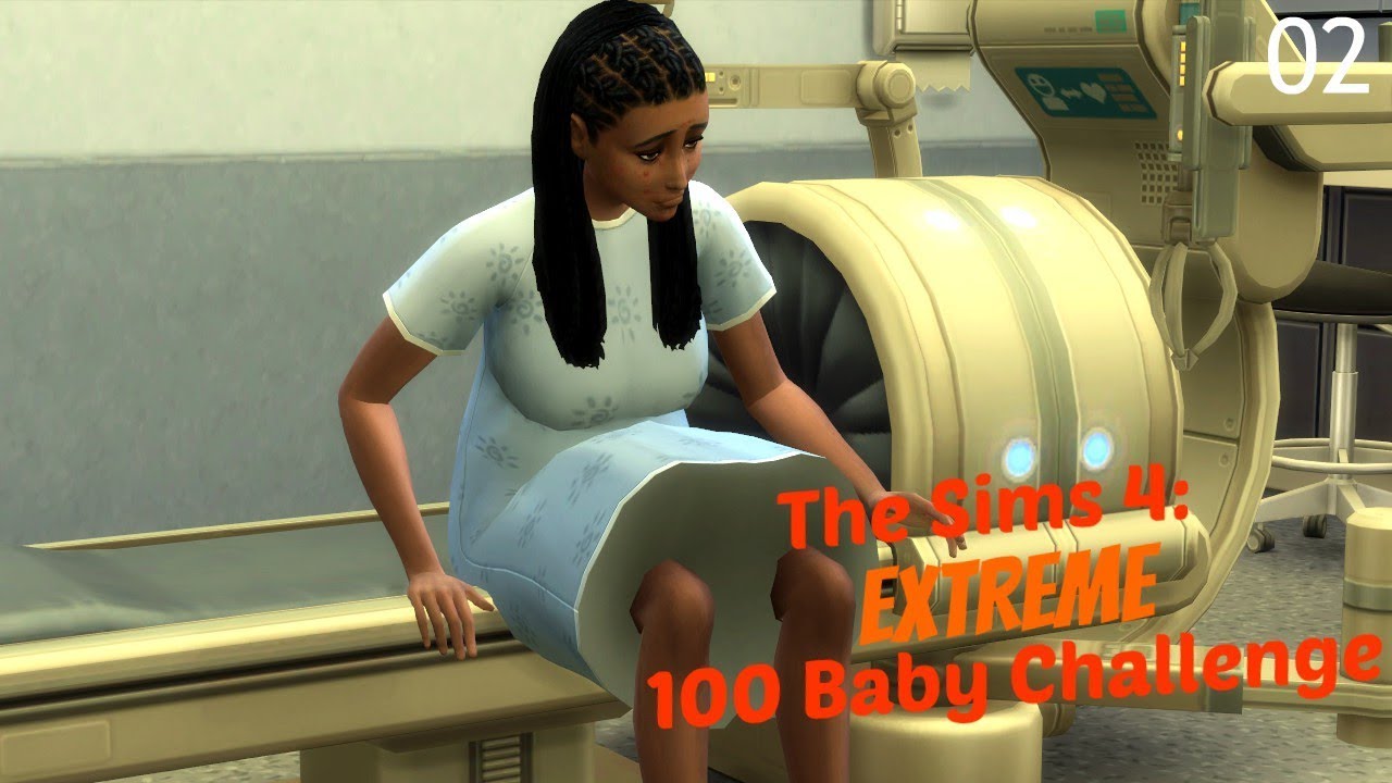 IN THE HOSPITAL ALONE! The Sims 4 EXTREME 100 Baby Challenge Part 02