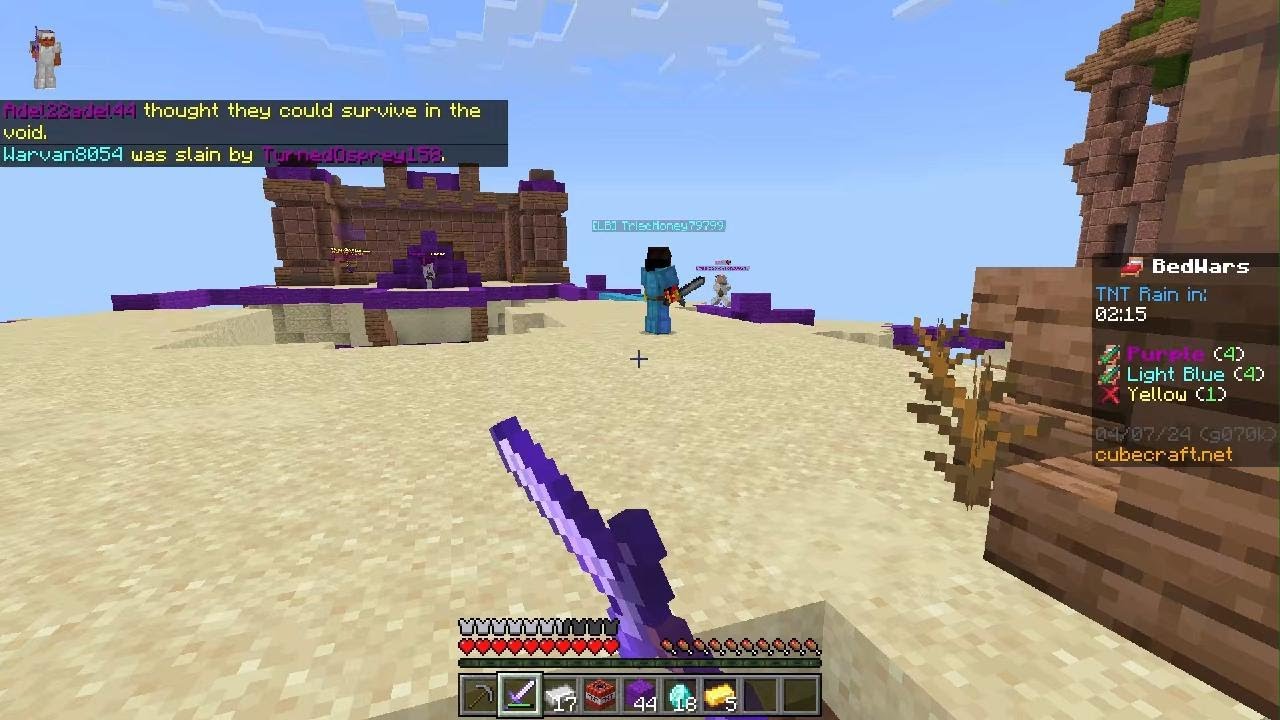 Minecraft CubeCraft Bedwars Gameplay