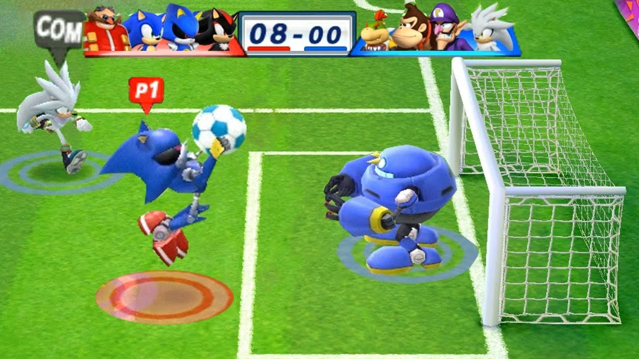 Mario & Sonic At The London 2012 Olympic Games Football Shadow, Metal Sonic, Sonic and Dr Eggman