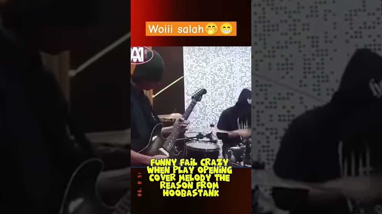 funny fail crazy when play opening cover melody the reason from hoobastank 