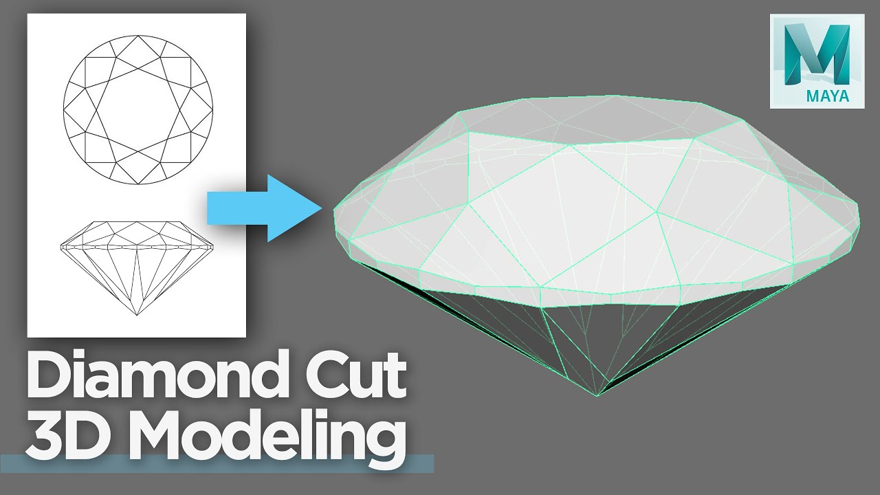 Wanneer Lengtegraad Auckland How to make Diamond 3D model in Maya - YouTube