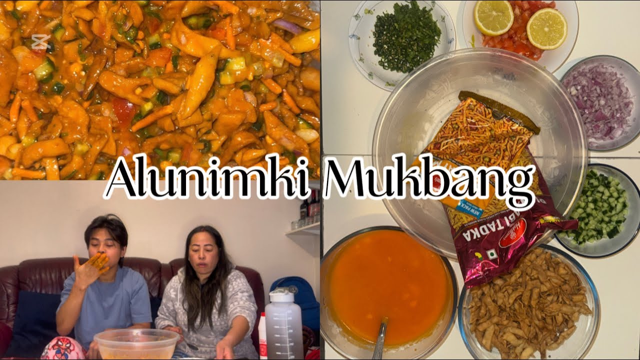 Alunimki mukbang with ama // Inspired by @Binduli vawju😁😁|| Abiskar Rai ...