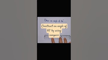 How  to make an angle of 60° by using compass #shorts #edits #geometry #maths #ytshorts #growth