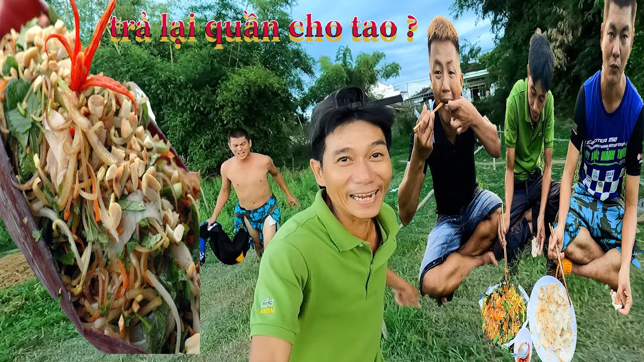 Ẩm Thực Ngao trộn bắp Chuối chua Ngọt.Cái kết đau cho Khỉ Đầu Bạc ?