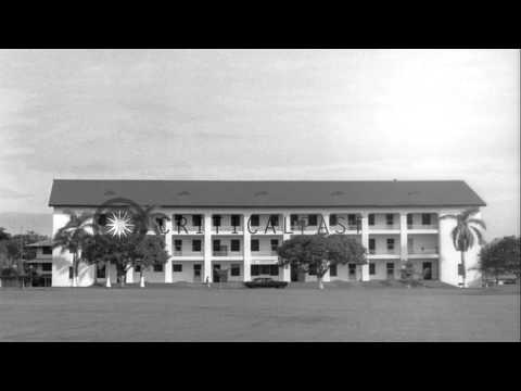 United States Army headquarters at Fort Amador in Panama HD Stock Footage