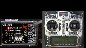 3GX Setup - Setting the Pulse Width of the Tail Rotor Servo