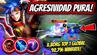 DRIVES ENEMIES CRAZY WITH HIS DAMAGE! X.BORG TOP 1 GLOBAL 92.7% WINRATE! | MOBILE LEGENDS