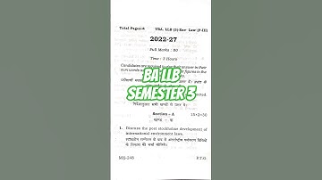 Environmental Law BA LLB semester 3 2022-27 | vinoba bhave university VBU | ulc hazaribagh