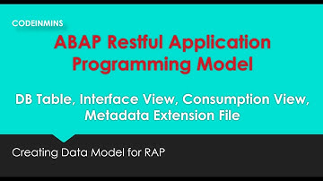 Part 2 : ABAP Restful Application Programming Model (Modeling)