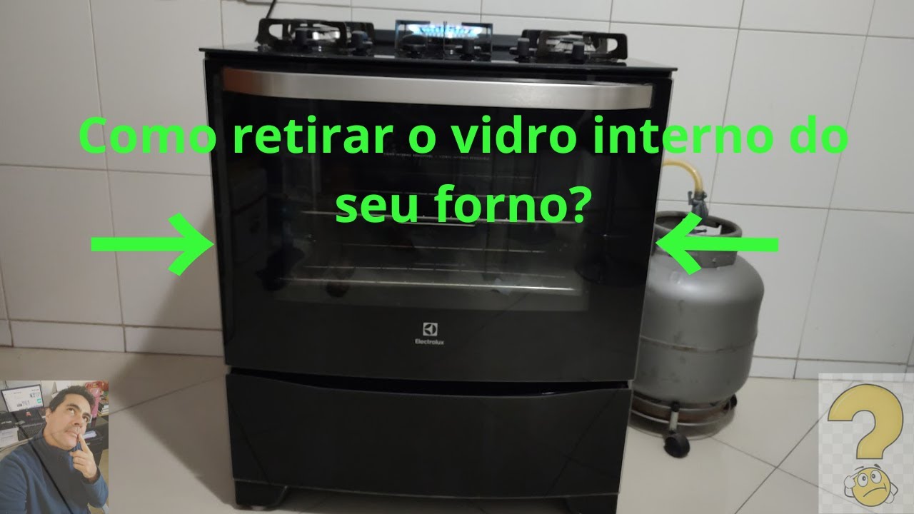 Como retirar a tampa de vidro, do forno, do fogão Electrolux de 5 bocas.