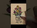 Tulip flowers. #art #drawingtutorial #flowers #tulips #colors #mixedmedia