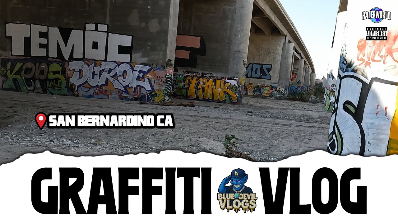 San Bernardino Graffiti Vlog , 215 & 10 Freeway Overpass 