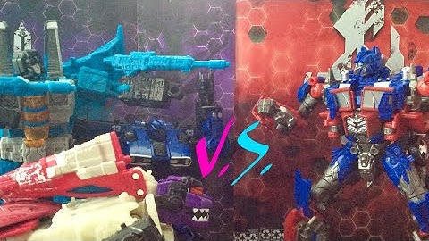 Optimus V.S. Thundercracker, Apeface and Dropkick (stop motion)